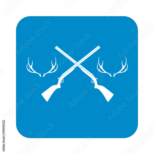 Hunting club logo icon. Vector illustration