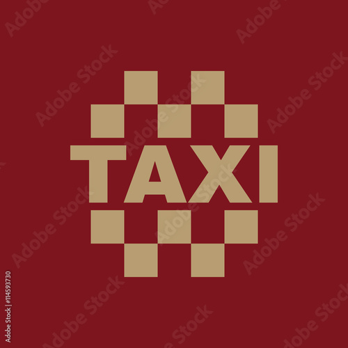 The taxi icon. Cab and taxicab symbol. Flat