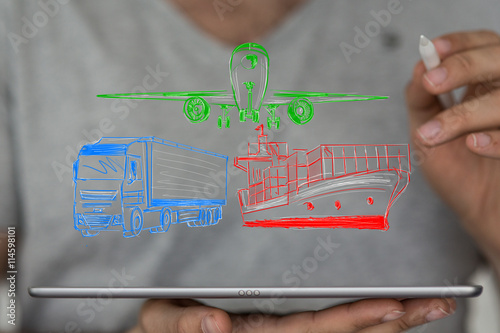 transport logistic  hand