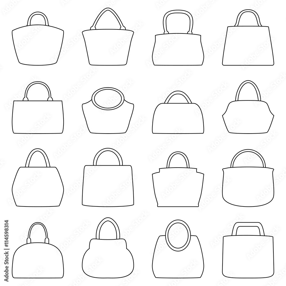 Set of bag icons, vector illustration Set of bag icons, vector illustration