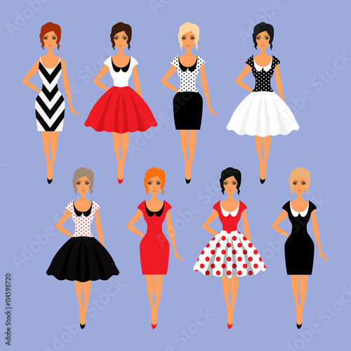 Woman wardrobe accessories set