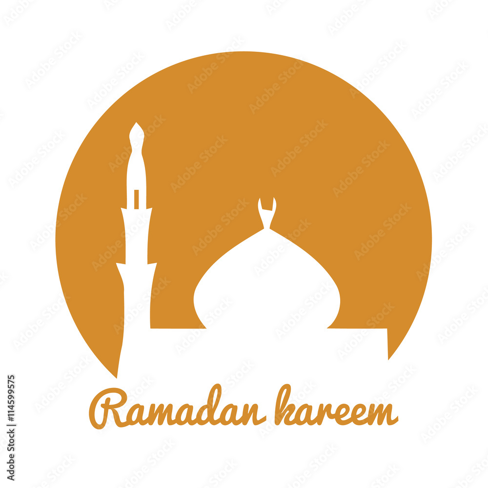 Ramadan Kareem mosque greeting background. Ramadan Kareem mosque greeting background.