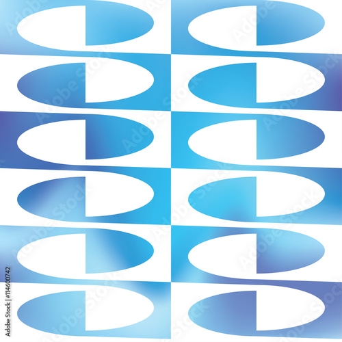 Blue and white decorative tiles. Interior wall panel pattern. Seamless pattern.