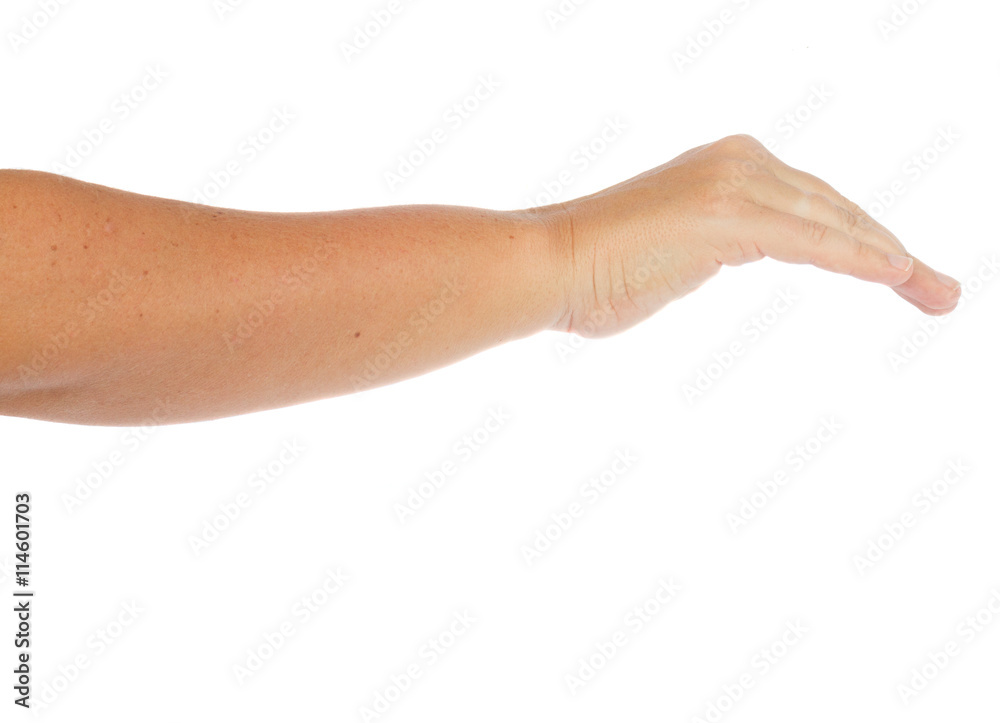 Hand gesture on white Hand gesture on white