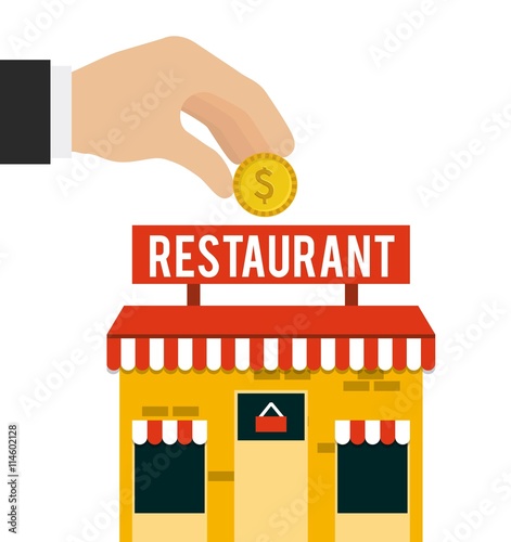 investment in restaurant  isolated icon design