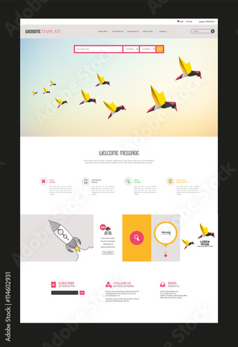 Colorful Website template for Summertime.

