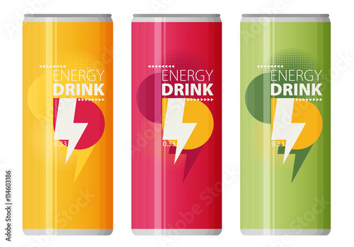 Energy drink design over white background, vector illustration.