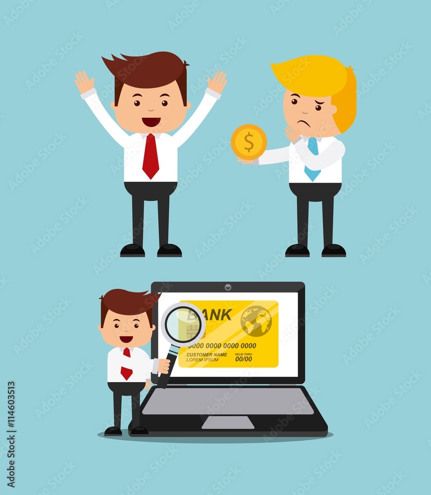 successful businessman character isolated icon design successful businessman character isolated icon design