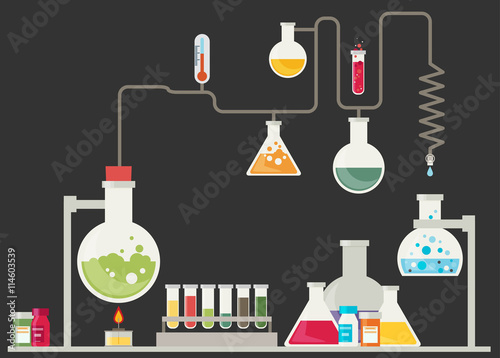 Medical laboratory infographics