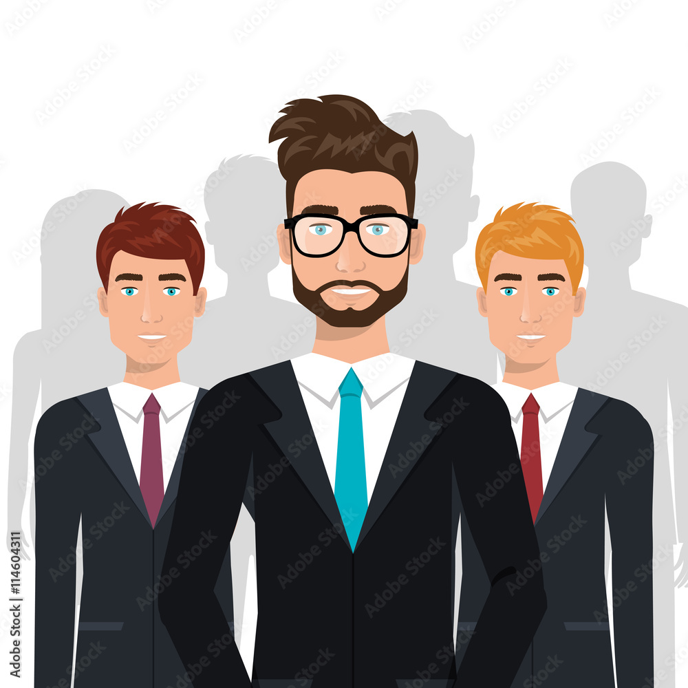 elegant businessmen isolated icon design, vector illustration  graphic 
