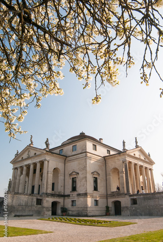 Perspective of the famous Villa La Rotonda by the architect of the Renaissance Palladium, 1566 photo