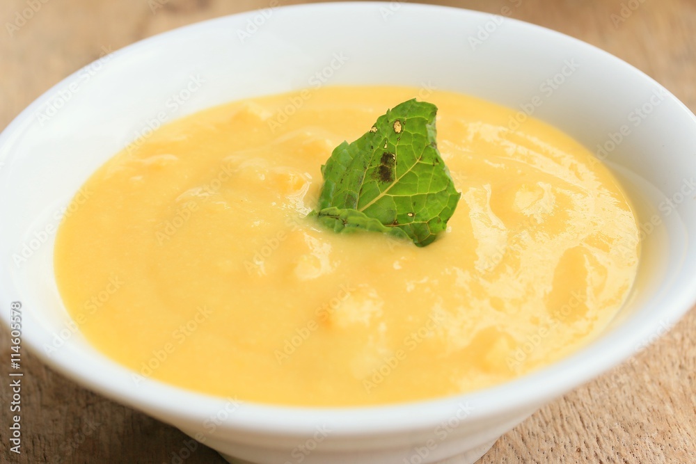 Corn soup with fresh Corn soup with fresh