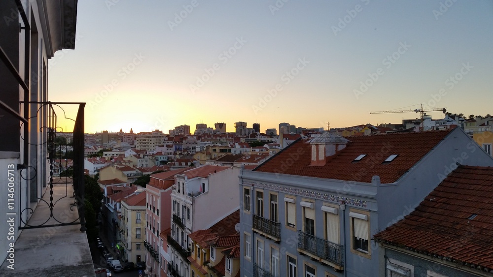 Sunset in Lissabon