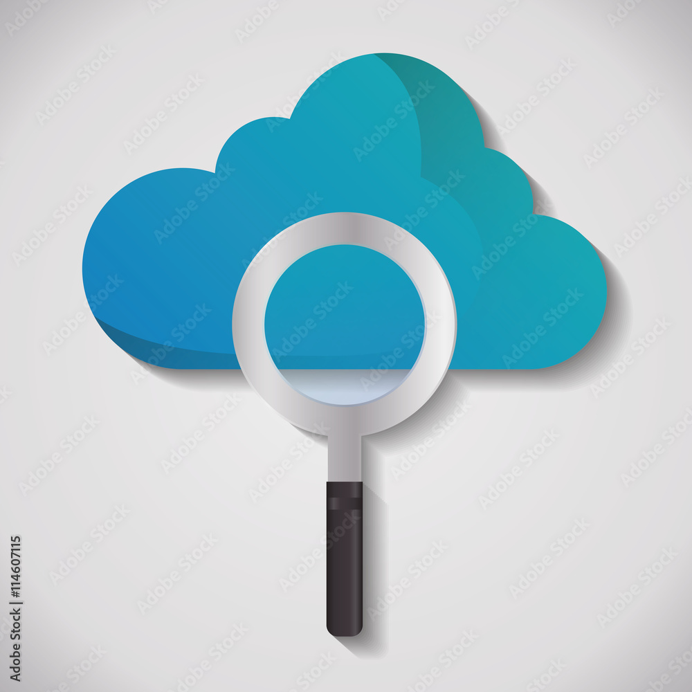 Technology concept represented by cloud computing icon. Colorfull and flat illustration Technology concept represented by cloud computing icon. Colorfull and flat illustration