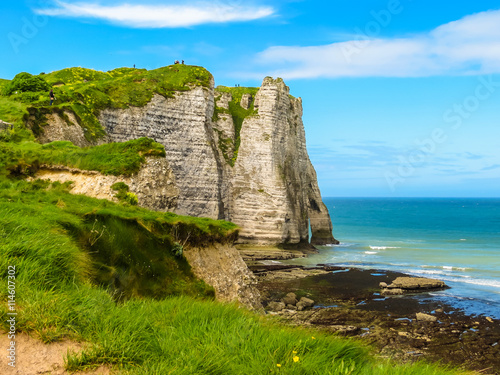 Cliffs Porte d'Aval in Etretat, France