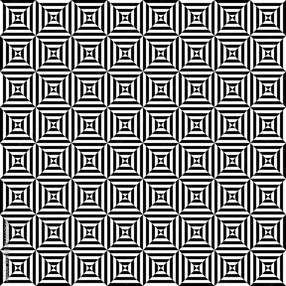 Geometric pattern with black and white diamonds Geometric pattern with black and white diamonds