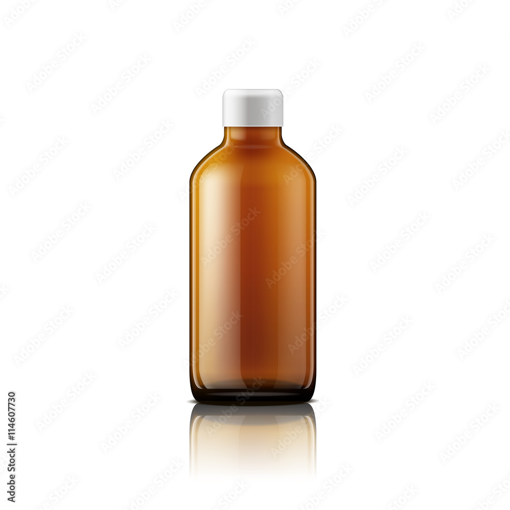 Isolated medicine bottle on white background.
