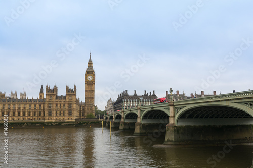 Big Ben and westminster bridge in London  England