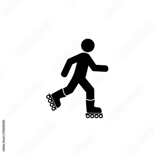 Roller Skating Man Icon