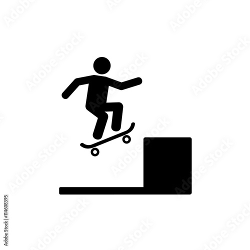 Skater Performing Trick Icon