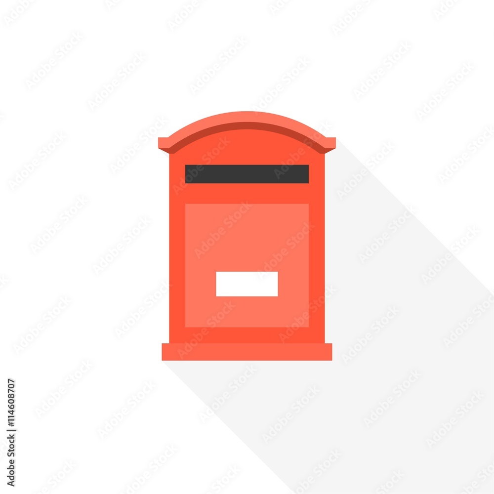 post box icon, flat design vector post box icon, flat design vector