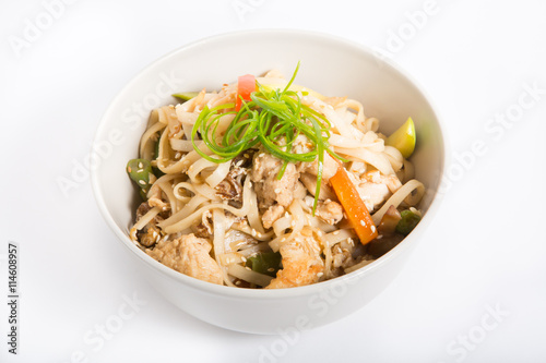 Chicken noodles wok
