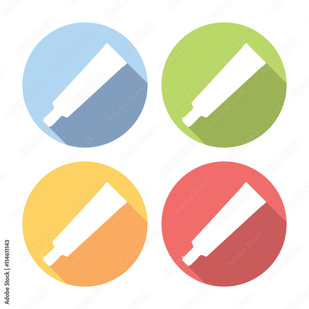 Toothpaste Dental Care Flat Icons Set Toothpaste Dental Care Flat Icons Set