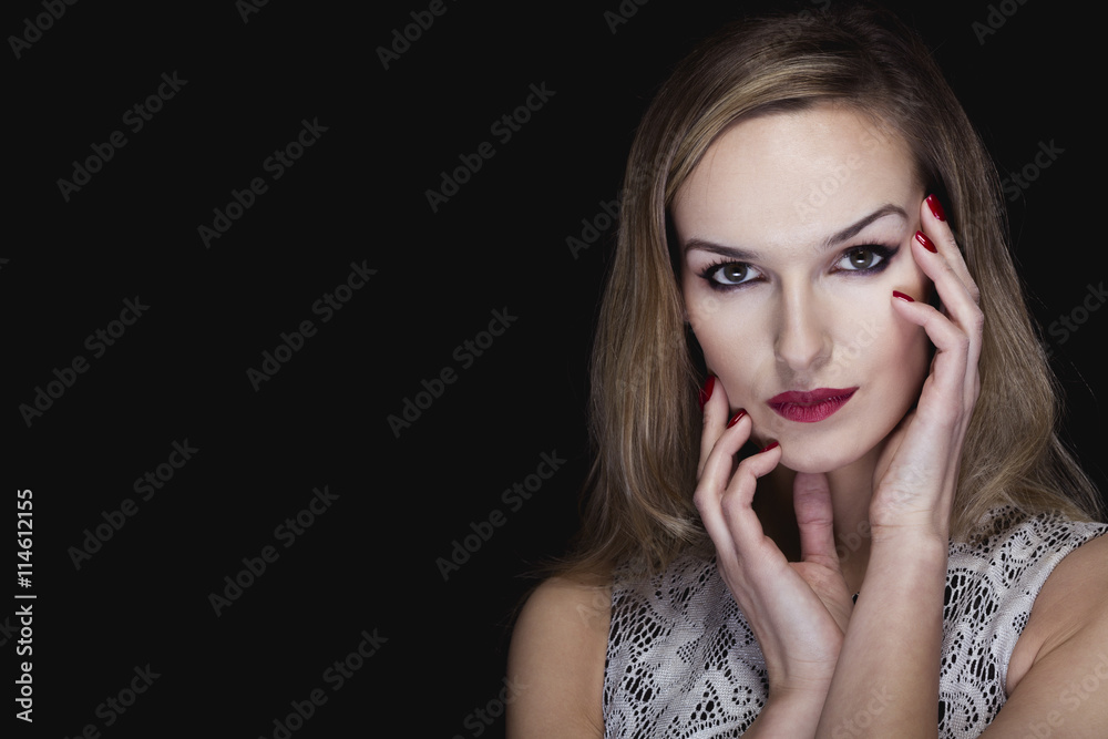 Intriguing look of a vampire beauty Intriguing look of a vampire beauty