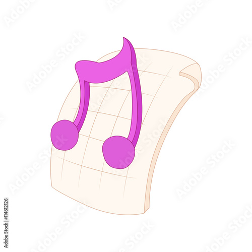 MP3 audio file extension icon, cartoon style