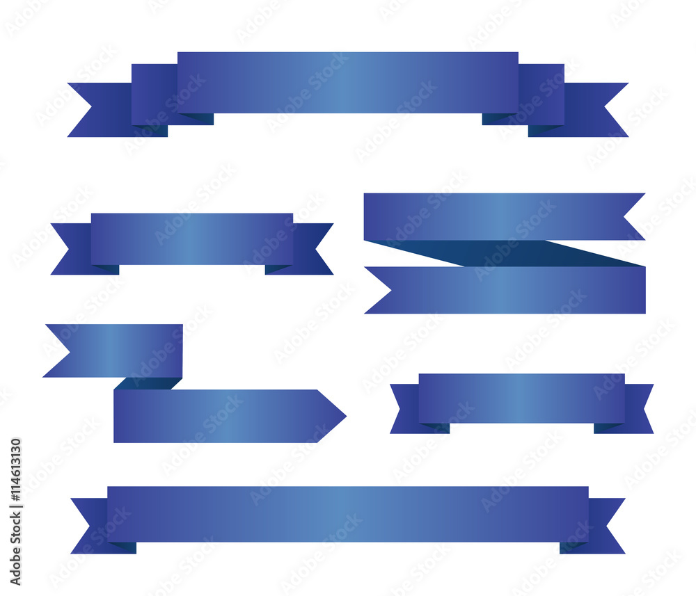 Collection of dark blue ribbon banners. Infographic elements. Vector illustration. Collection of dark blue ribbon banners. Infographic elements. Vector illustration.