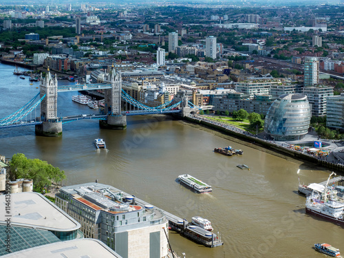 View of Tower Bridge and City Hall in London