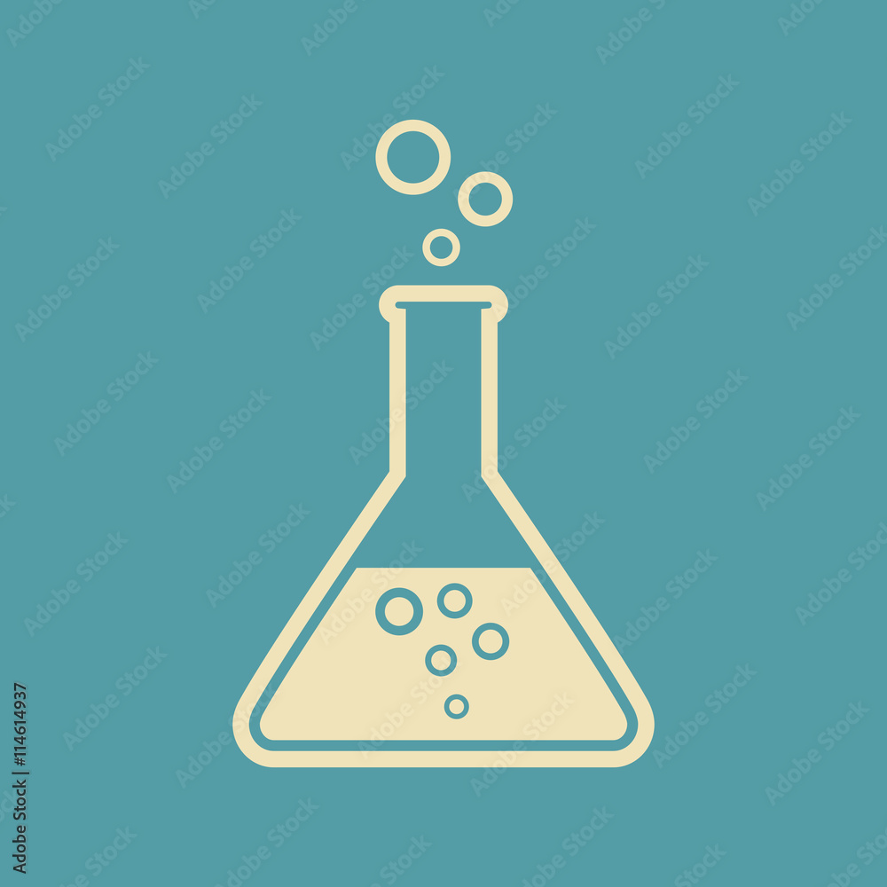 Laboratory glass vector icon
