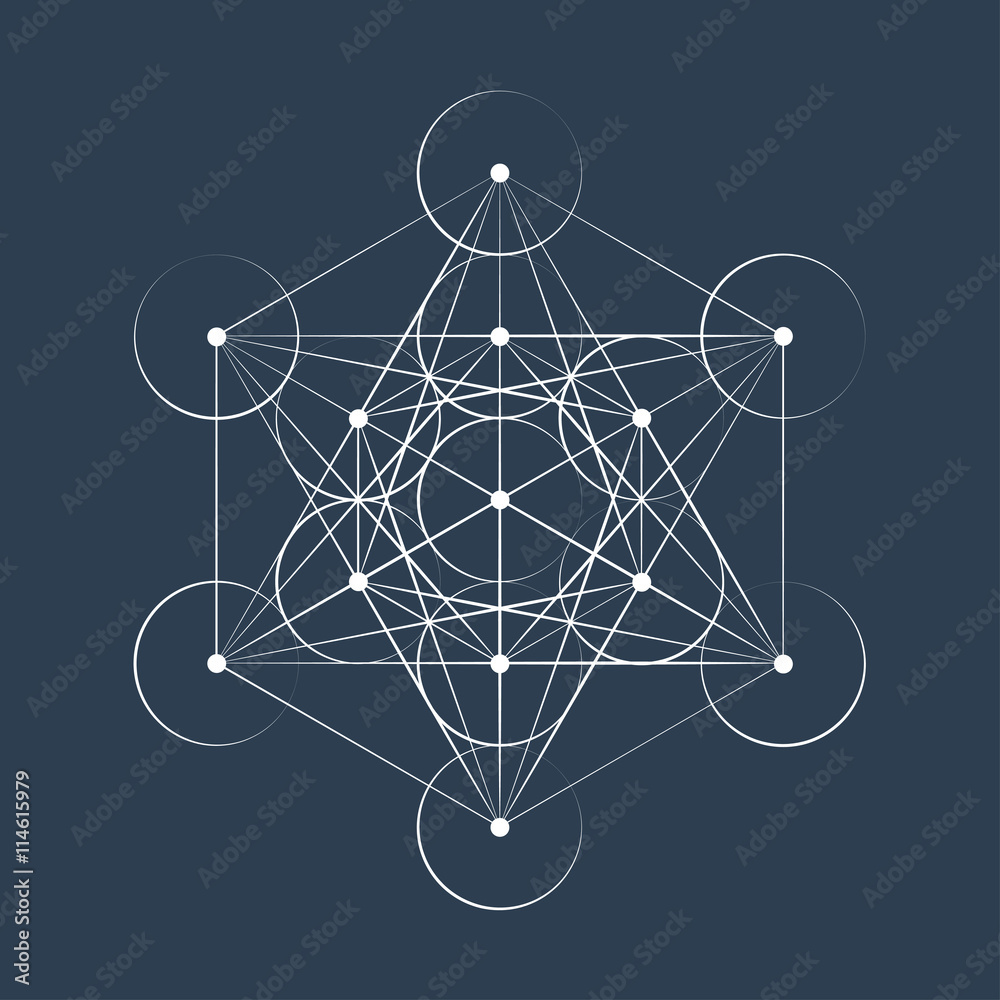 Metatrons Cube sacred geometry illustration Metatrons Cube sacred geometry illustration