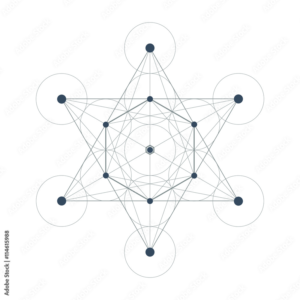 Metatrons Cube sacred geometry illustration Metatrons Cube sacred geometry illustration