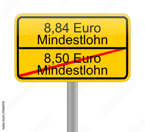 8,84 Euro minimum wage - in german