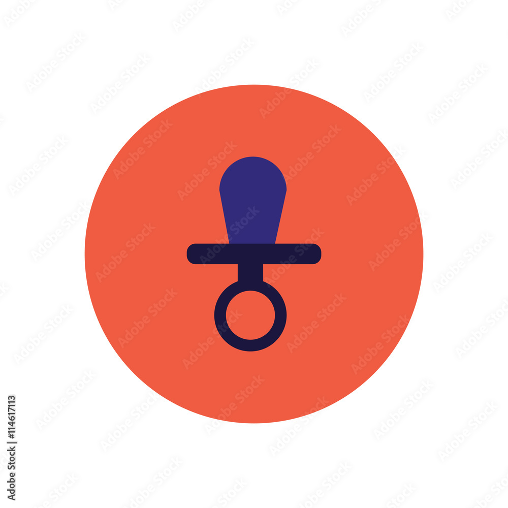 stylish icon in color circle nipple children stylish icon in color circle nipple children