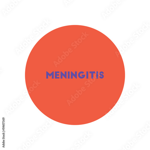 stylish icon in color circle text meningitis
