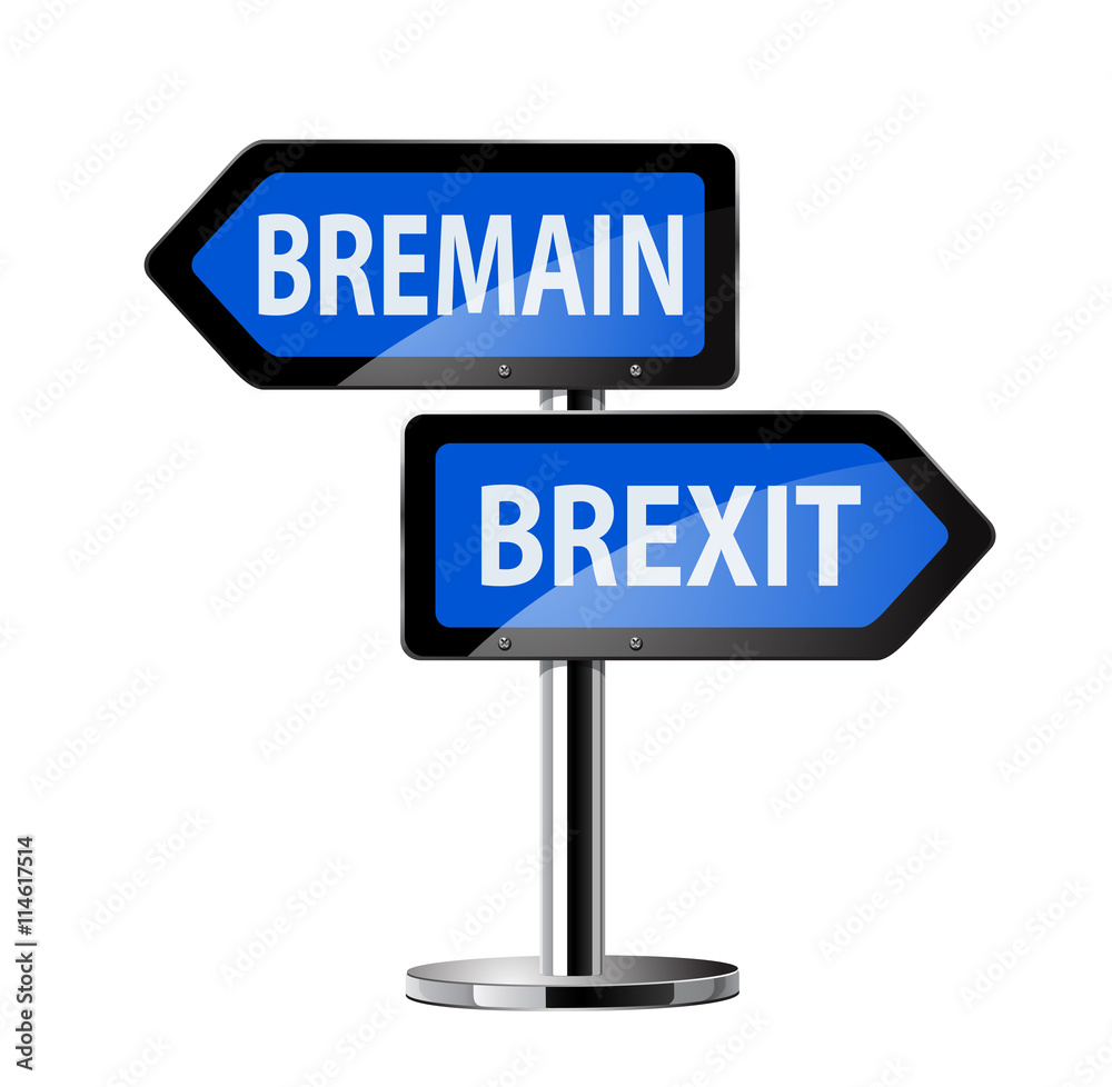 Brexit British referendum concept icons