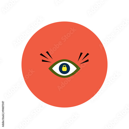 stylish icon in color circle eye problems