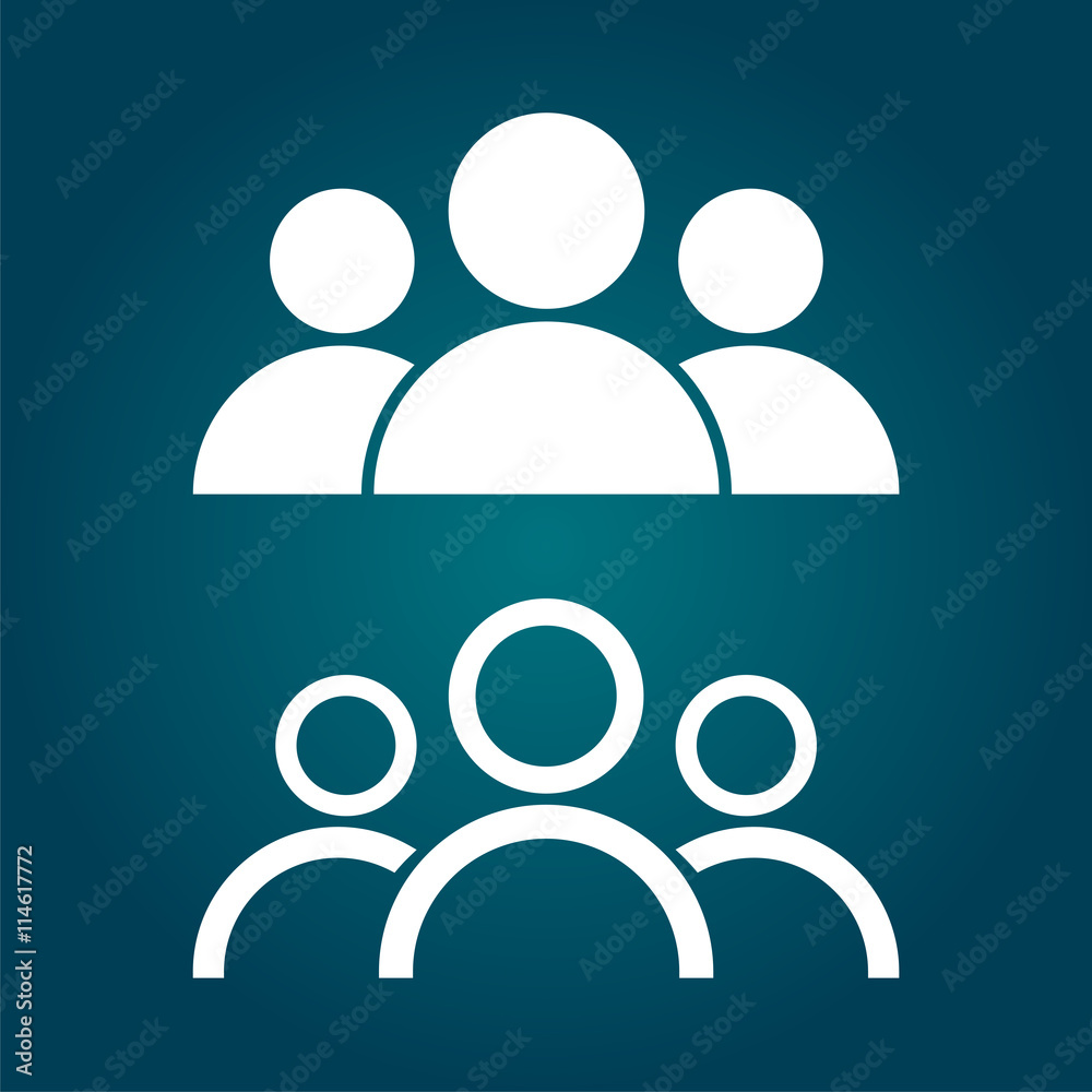People icon. Flat vector illustration People icon. Flat vector illustration