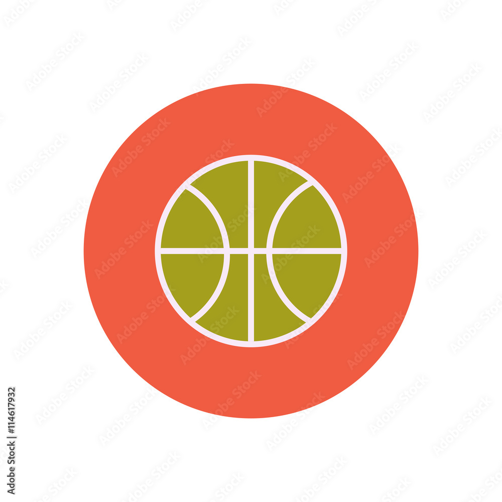 stylish icon in color circle Basketball ball stylish icon in color circle Basketball ball