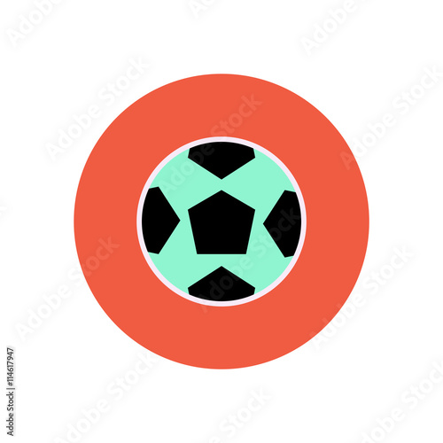 stylish icon in color circle soccer ball 