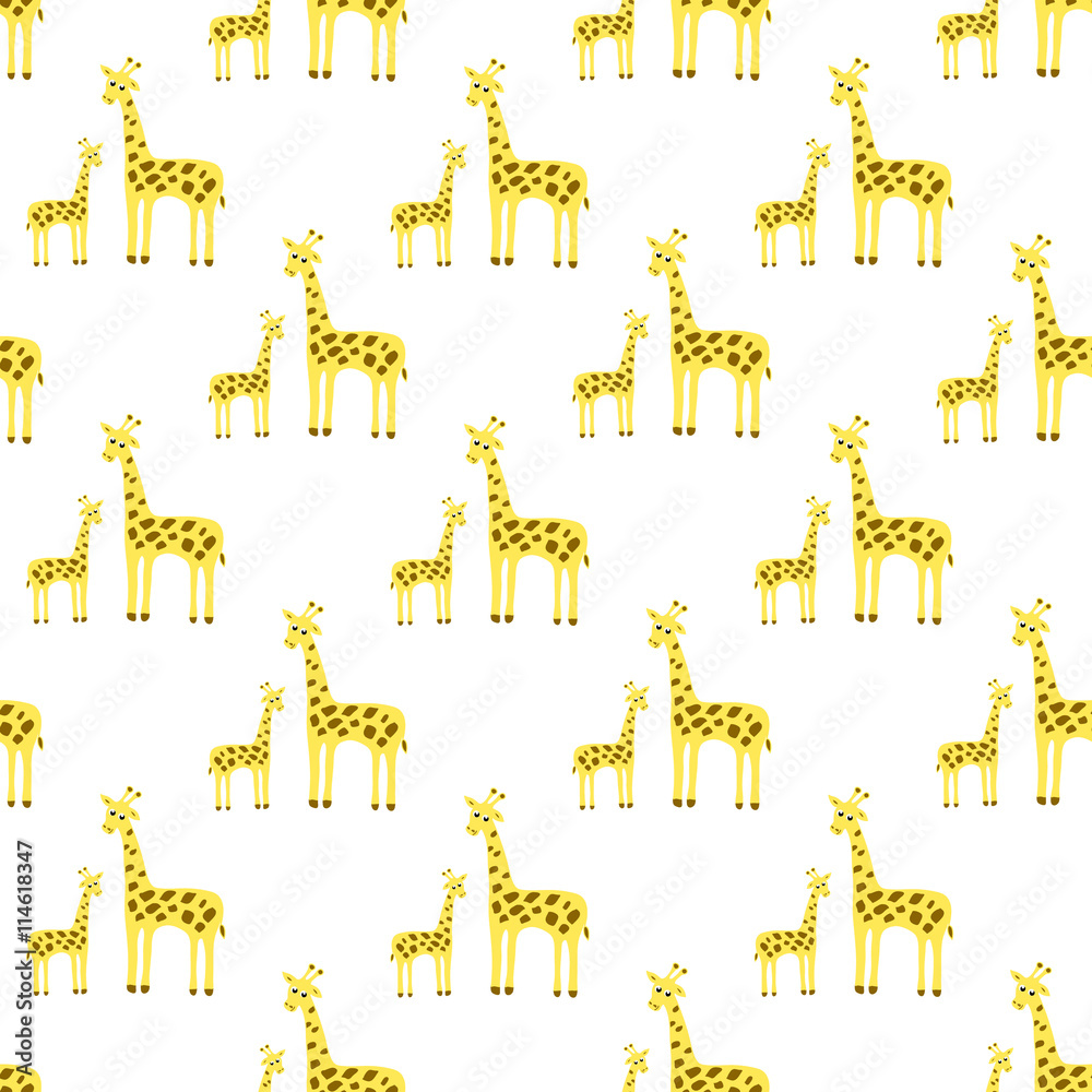 Giraffe seamless pattern. African motif Giraffe seamless pattern. African motif