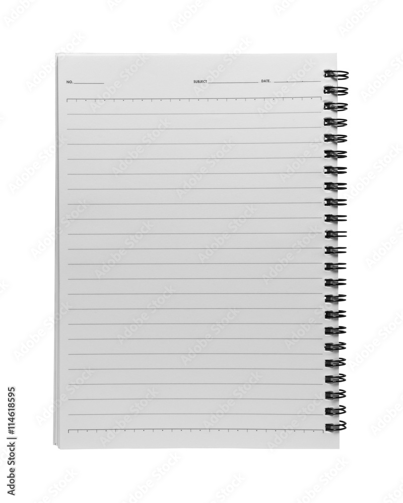 notebook isolated notebook isolated