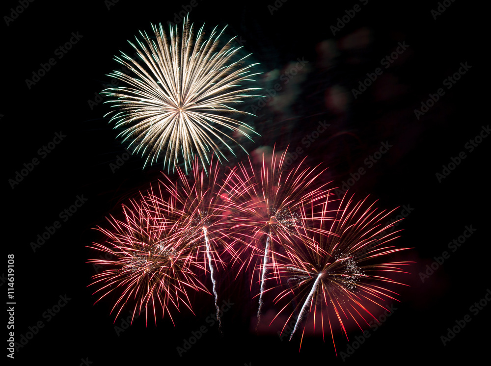 fireworks in the dark sky background