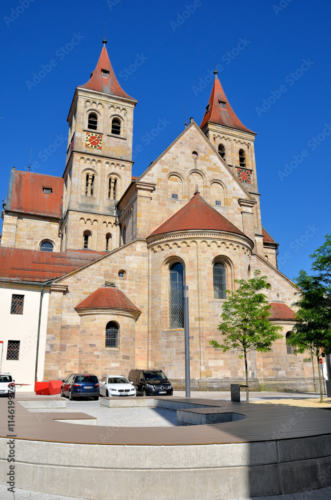 Ostansicht der Basilika St. Vitus in Ellwangen