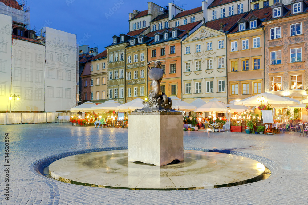Warsaw. Market Square in Old Town.