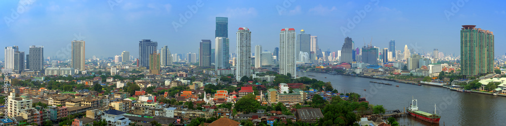 Fototapeta premium Panorama widok miasta Bangkok