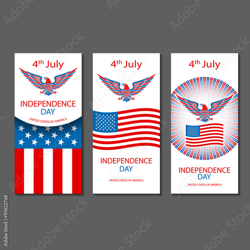 4th July Independence day and for Presidential election HUGE vector object set isolated on white. VECTOR EPS 10