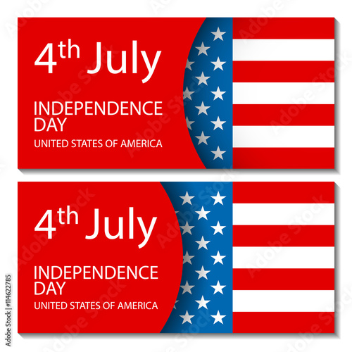 Vector - United States Flag Glossy usa flag set independence day